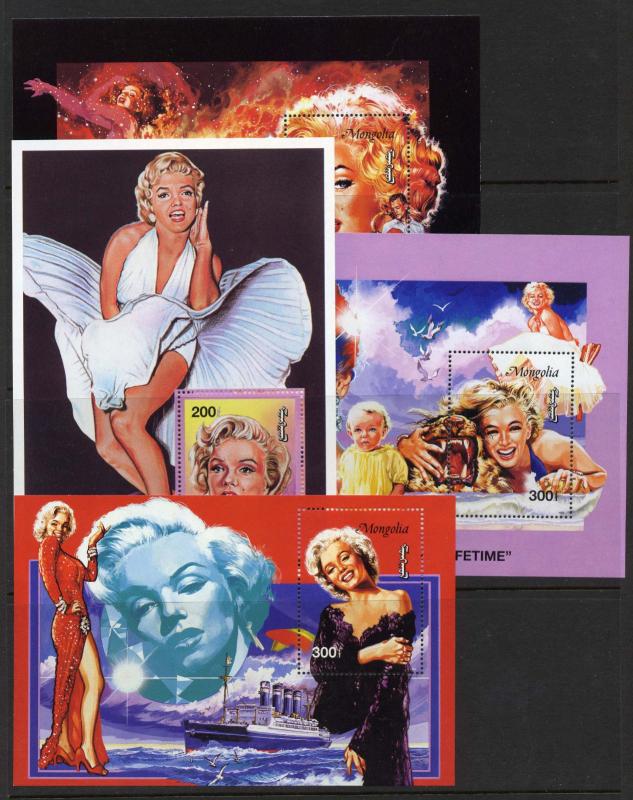 Mongolia 2222-6 MNH Marilyn Monroe, Ship, Movies