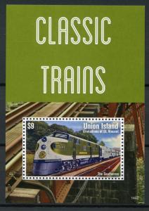 Union Island Gren St Vincent 2014 MNH Classic Trains Southerner 1v S/S Stamps 