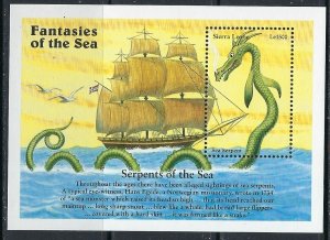 Sierra Leone 1970 MNH 1996 Serpents of the Sea (ak4119)