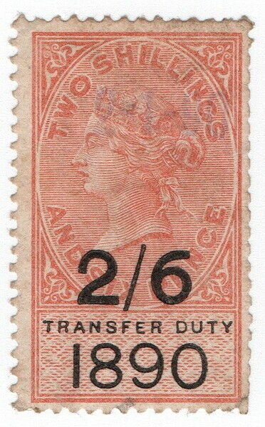 (I.B) QV Revenue : Transfer Duty 2/6d (1890)