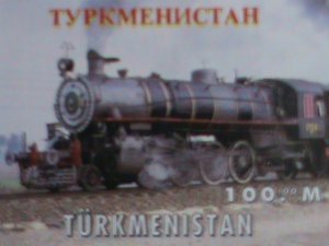 TURKMENISTAN  STAMP-WORLD-FAMOUS TRAINS-RAILWAY OF THE WORLD -MNH SHEET-VF