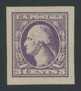 USA 535 - 3 cent Offset Type IV Imperf - XF/Superb Mint never hinged