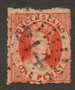 Queensland 13 No wmk. Used