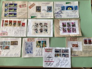 German Democratic Republic postal stamps covers 10 items Ref A1451