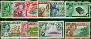 Pitcairn Islands 1940 Set of 10 SG1-8 Fine & Fresh LMM