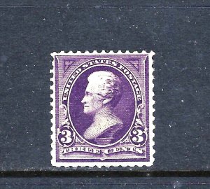 #268 US 3 CENT PURPLE-JACKSON-MINT-N/H-FINE-VF 