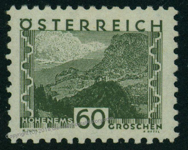 Austria Small Scenes Mi542 Hohenems 60g Olive Green MNH 51162