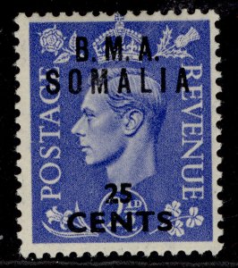 BRITISH OC OF ITALIAN COLONIES GVI SG S13, 25c on 2½d light ultramarine, M MINT.