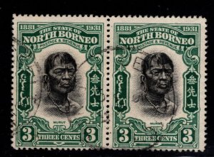 North Borneo Scott 185 Used Pair