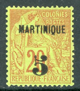 Martinique 1886 French Colony 5¢/20¢ Red Scott #1 Mint E75