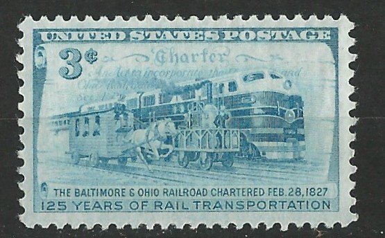 USA # 1006  B. & O. Railroad     (1) VF Mint NH