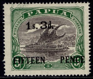 AUSTRALIA - Papua GV SG123, 1s 3d on 5s black & deep green, M MINT. 