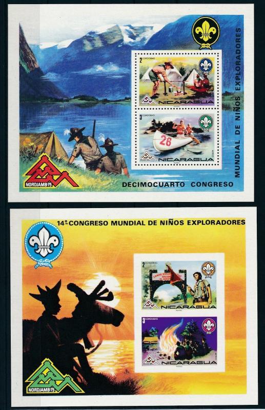 [19676] Nicaragua 1975 Scouting 2 VF S/S MNH