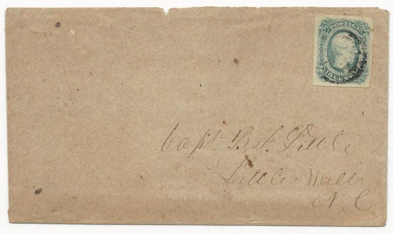 CSA Scott #12c AD on Cover Army of Northern Virginia Field Target Cancel Little