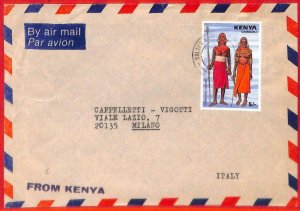 aa3785 - Kenya - POSTAL HISTORY -  COVER:  SULTAN HAMUD to ITALY 1970'S Ethnic