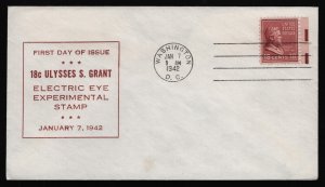 #823 18c Ulysses S Grant-Electric Eye, Unknown FDC **ANY 5=FREE SHIPPING**
