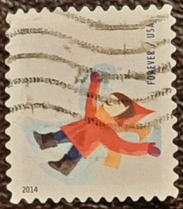 US Scott # 4944; used (49c) Winter Fun from 2014; VF centering; off paper