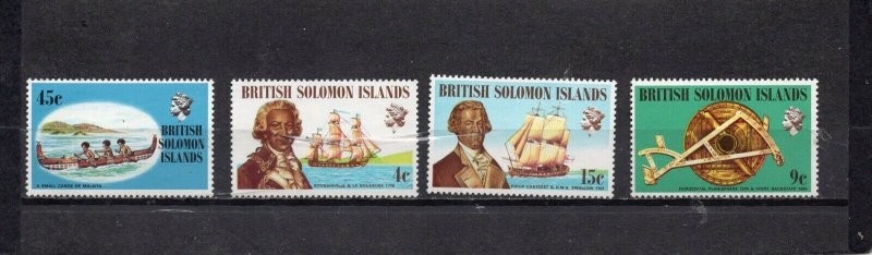 SOLOMON ISLANDS 1972 SHIPS SET OF 4 STAMPS MNH