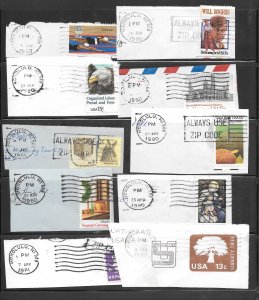 #253 HONOLULU HAWAII 1980-81 Mixture Lot of POSTMARKS & CANCEL Collection / Lot