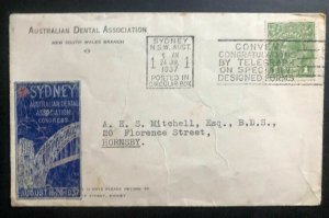 1937 Sydney Australia Dental Association Cover To Hornsby