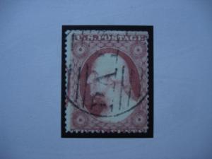 1857 SCOTT # 25 WITH  P.S.E.  CERTIFCATE USED SCV. $ 125.00