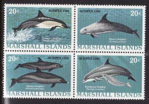 Marshall Islands #57a, F-VF Mint NH ** Dolphins