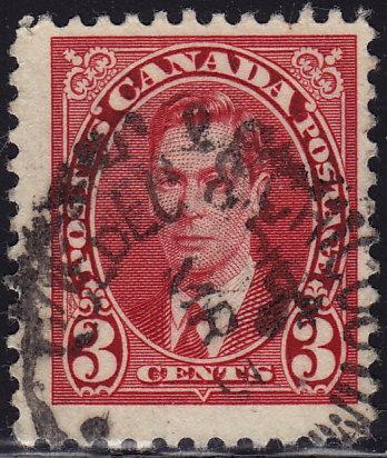 Canada - 1937 - Scott #233 - used - QUEBEC & CHICOUTIMI rpo