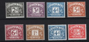 GB 1968 Postage dues no wmk set of 8 unmounted mint sgD69-76