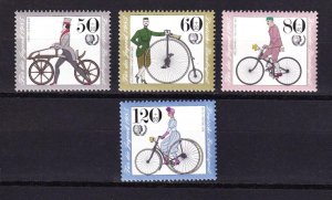 Germany 1985 Youth Hostel-Bicycles (4v Cpt) MNH CV$6+