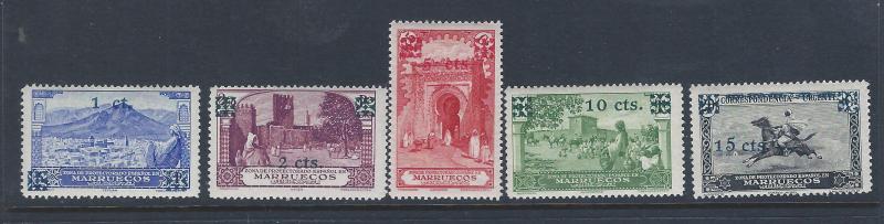 SPANISH MOROCCO 164-168 MNH @ 35% OF CAT VALUE