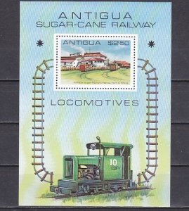 Antigua, Scott cat. 606. Sugar Factory, Train Yard s/sheet.