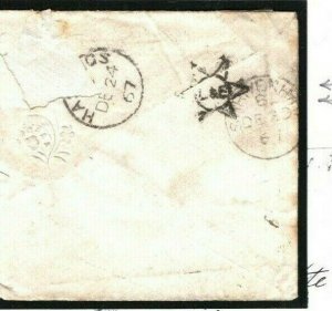 GB Cover *LONDON & EXETER RPO*Fine Strike TPO Oxon Shrivenham Hastings 1867 E180