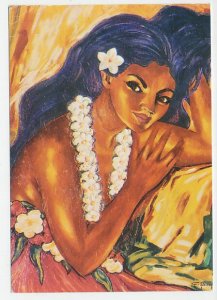 Postal stationery French Polynesia Polynesian woman - Bovy - Painter