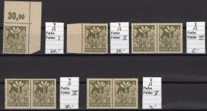 Soviet Occupation Berlin: Lot MNH Plate Errors