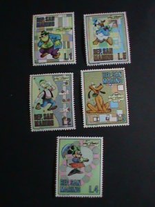 ​DISNEY-SAN MARINO STAMP-1970 SC#736 DISNEY CARTOON- BLACK PETE MINT SET VF