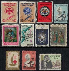 Colombia #740-1,3,5,7-52,4*/u  CV $2.90