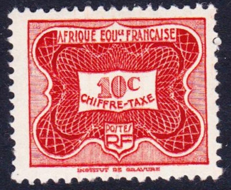 Fr. Eq. Africa Postage Due 1v 10c SG#D257 SC#J12