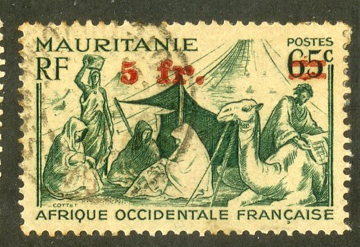 FRENCH WEST AFRICA 6 USED BIN .80 CAMEL, PEOPLE