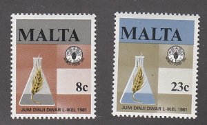 Malta # 590-591, World Food Day, Mint LH, 1/3 Cat.