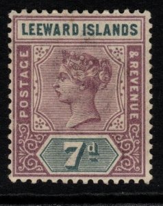 LEEWARD ISLANDS SG6 1890 7d DULL MAUVE & SLATE MTD MINT