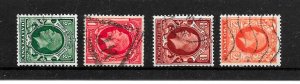GB 1934 KGV PHOTOGRAVURE WATERMARK SIDEWAYS - SET OF 4v (SG 439a to 442b) VGUsed