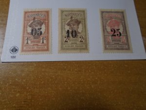 Martinique  #  105-07  Mint NH