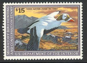 U.S. RW 59 $15.00 1992 Duck Stamp, Mint, Never Hinged