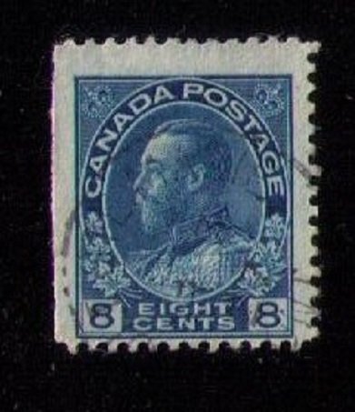 Canada Sc 115 KGV Eight Cent- Used F-VF