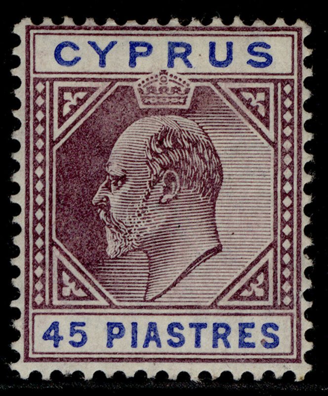 CYPRUS EDVII SG71, 45pi dull purple & ultramarine, VLH MINT. Cat £120.