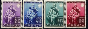 Serbia # 2NB19-22, Mint Never Hinge.