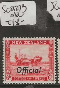 NEW  ZEALAND   SG O127B  6D  OFFICIAL    MOG     P1004B H