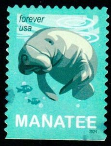 New2024 - (68c) - Save Manatee - USED Single - Off Paper