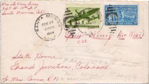 United States California Santa Monica 1944 numeral duplex  8c Transport and 1...