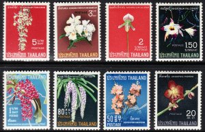 1967 Thailand Siam Orchids complete set of (8) MNH Sc# 477 / 484 CV $72.30 #1